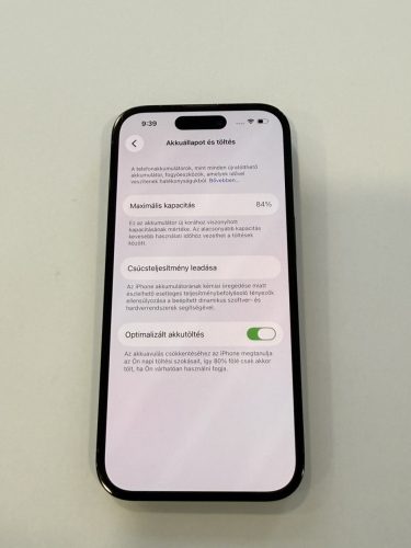 Apple iPhone 14 Pro 5G Fekete 256GB (84%AKKU) Kártyafüggetlen